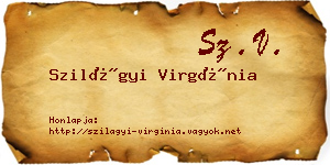 Szilágyi Virgínia névjegykártya